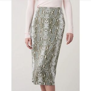 DVF Kara Olive Python Pencil Skirt NWT